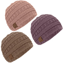 Load image into Gallery viewer, 3-Pack Warmzy Baby Beanies (Wine, M)
