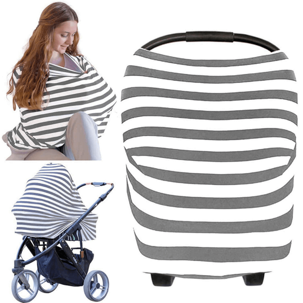 Baby Nursing Cover & Nursing Poncho - Multi Use Cover for Baby Car Seat  Canopy, Shopping Cart Cover, Stroller Cover, 360° Full Privacy  Breastfeeding